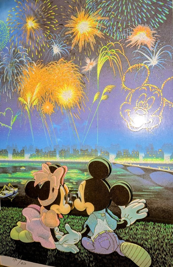 【としくん】Disney ミッキー＆ミニー3Dシルクスクリーン