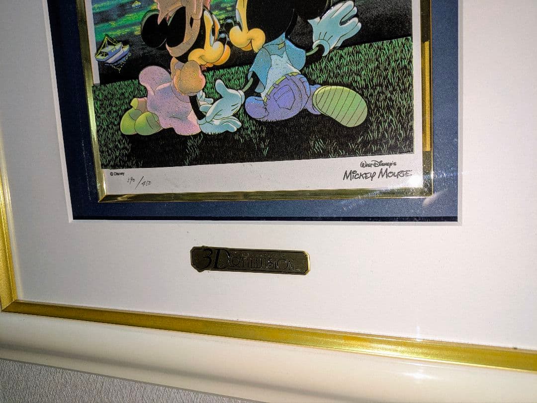 【としくん】Disney ミッキー＆ミニー3Dシルクスクリーン