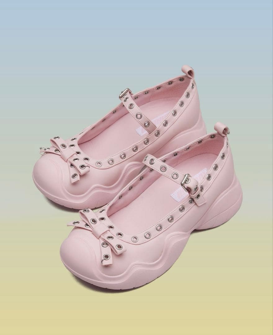 靴 WOOMII ANITA PASTEL PINK NAPPA