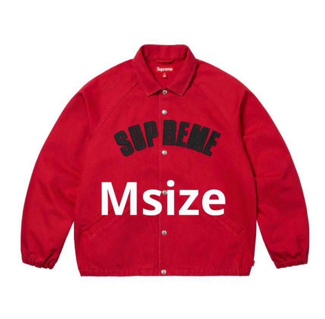 ジャケット・アウター Supreme Arc Denim Coaches Jacket Red M