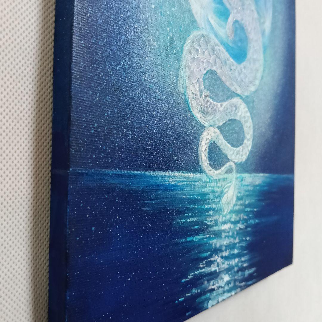 No.531 F3キャンバス 龍神 アクリル画 原画開運絵画 龍神絵画