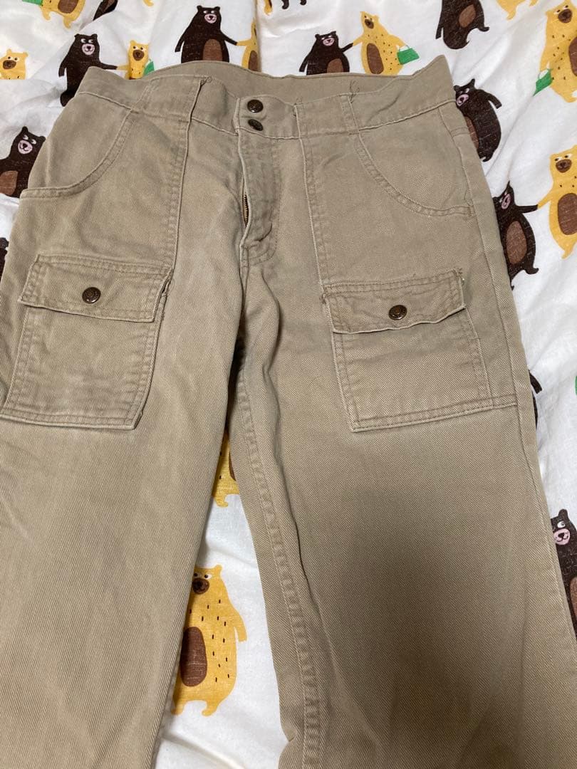 レアビンテージ　リーバイス　ブッシュパンツ　ベージュ フレアカーゴ w74cm