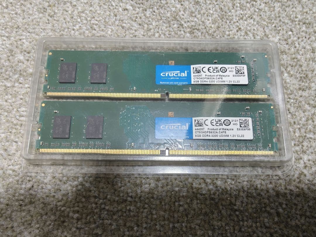 crucial DDR4 3200メモリ 8GB ×2枚 計16GB