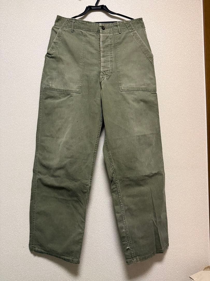 白*猫様 40s50s M-47 H.B.T ビンテージ　ベイカーパンツ　サイド