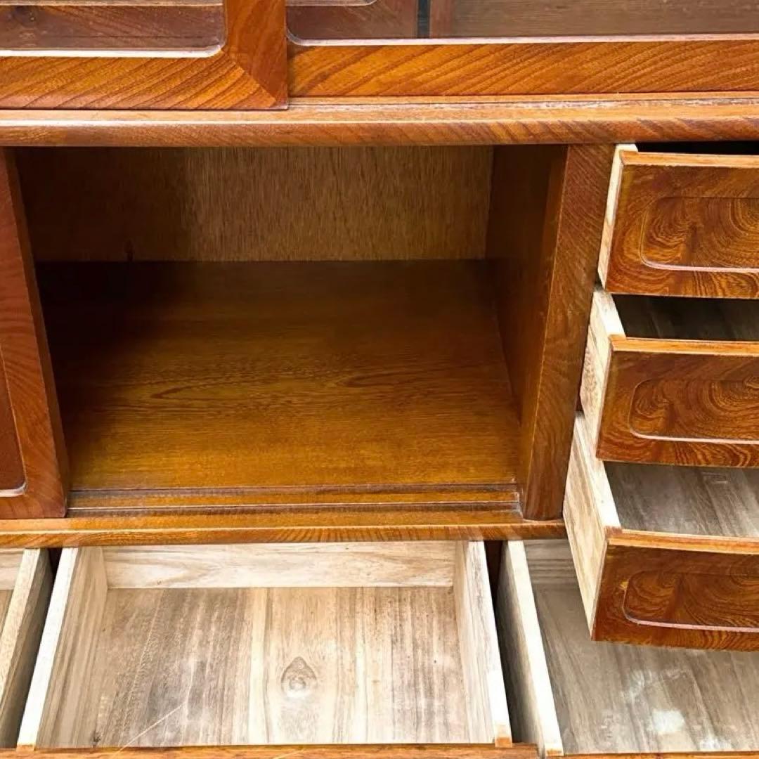 タンス 和風 茶箪笥 国産 茶ダンス 日本製 和茶棚 完成品 リビングボード