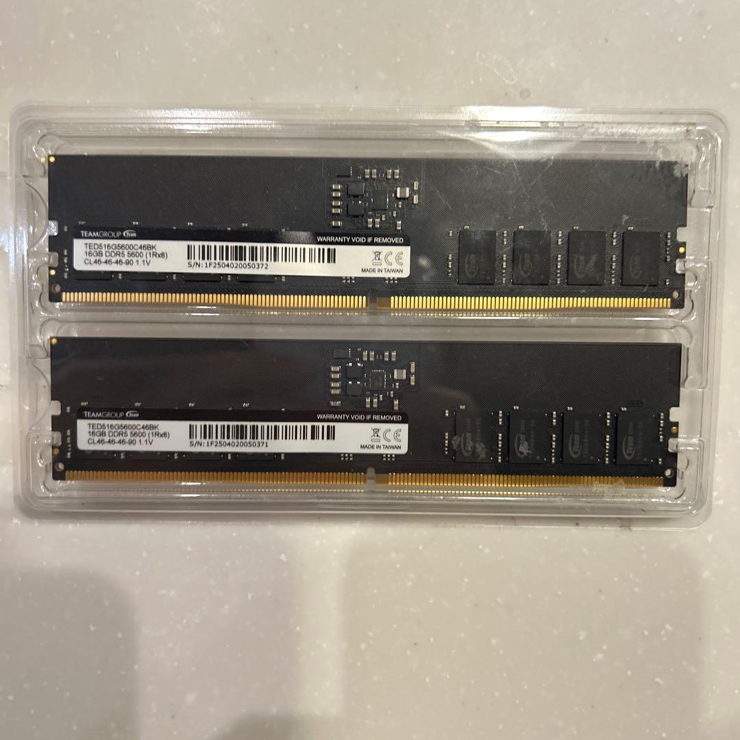 DDR5 5600MHz 16×2 32GBメモリ