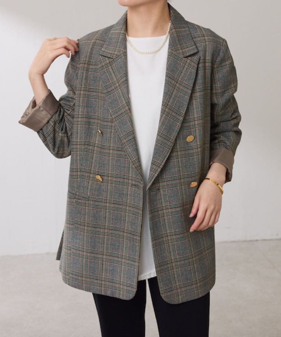 コラージュ ガリャルダガランテ ウールライクダブルジャケット グレー