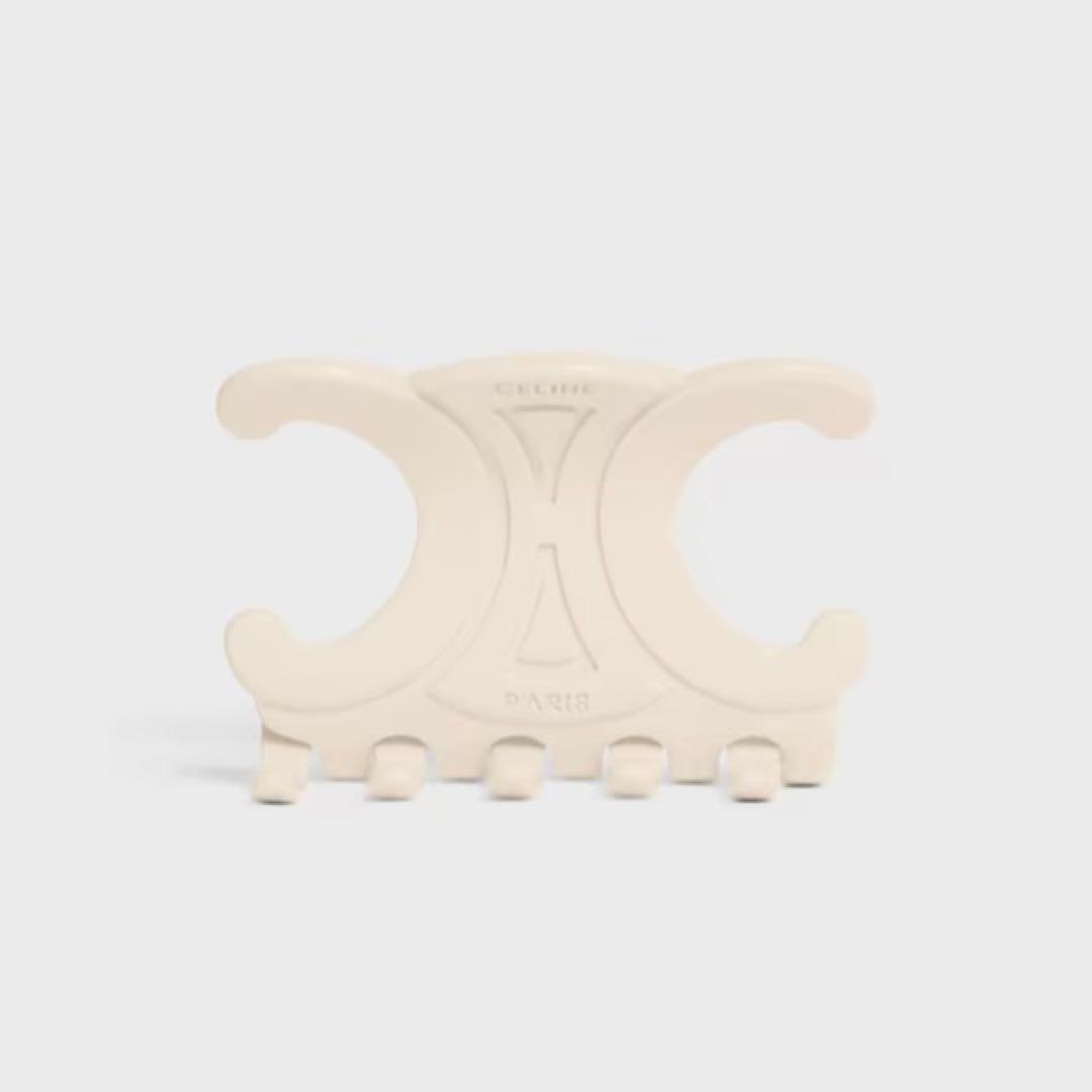 CELINE アイボリー ヘアクリップ ボックス付き