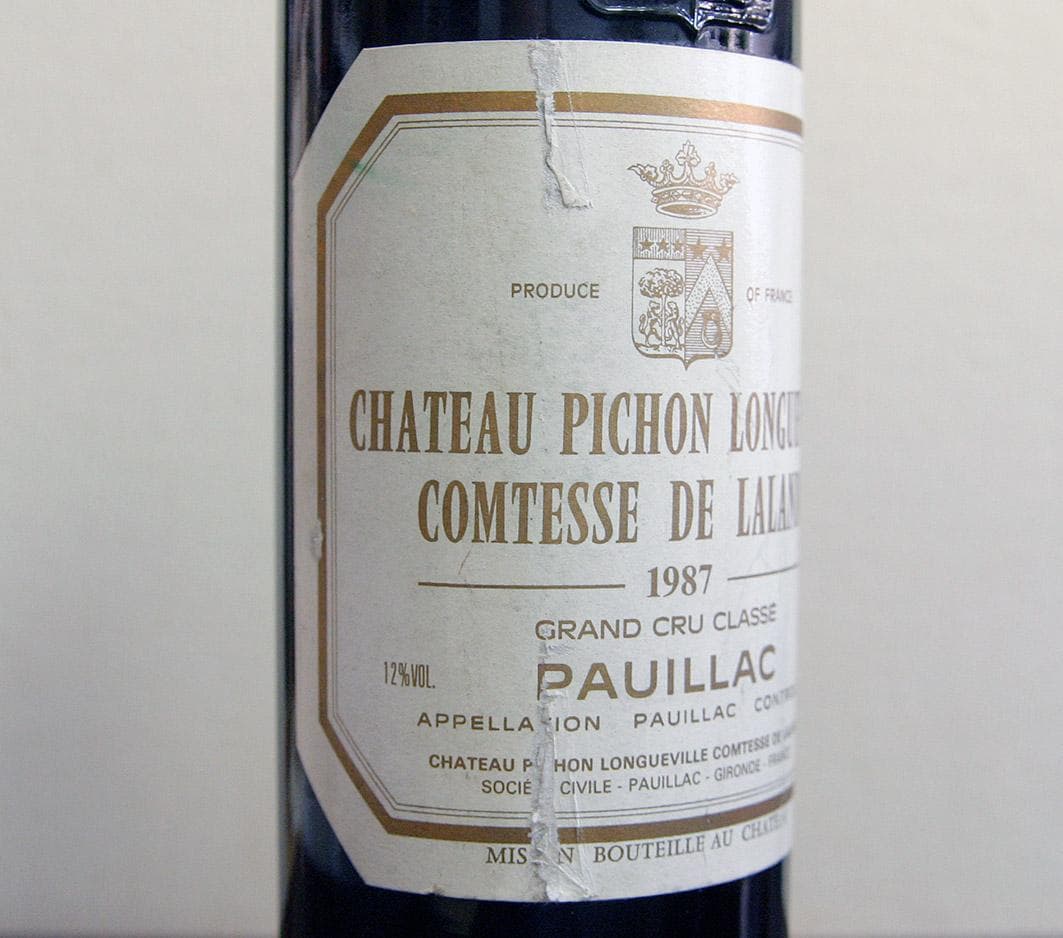 シャトー・ピション・ロングヴィル・コンテス・ド・ラランド　1987年
