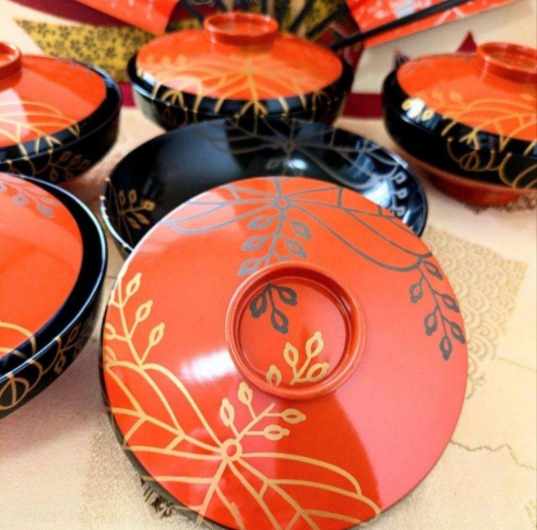 輪島塗❀高級❀本漆器❀天然木製❀蒔絵椀セット❀普段使いからお正月にも♡