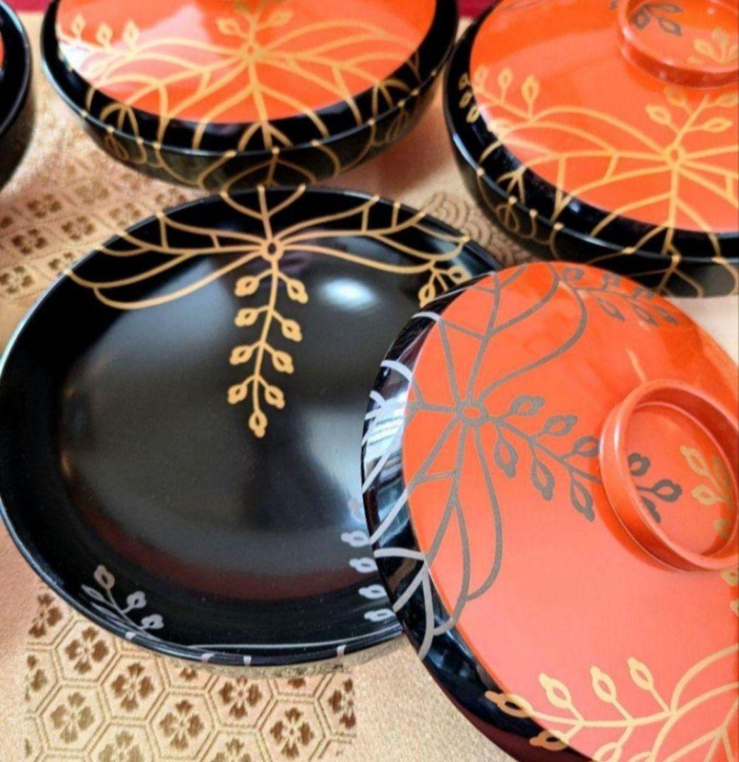 輪島塗❀高級❀本漆器❀天然木製❀蒔絵椀セット❀普段使いからお正月にも♡