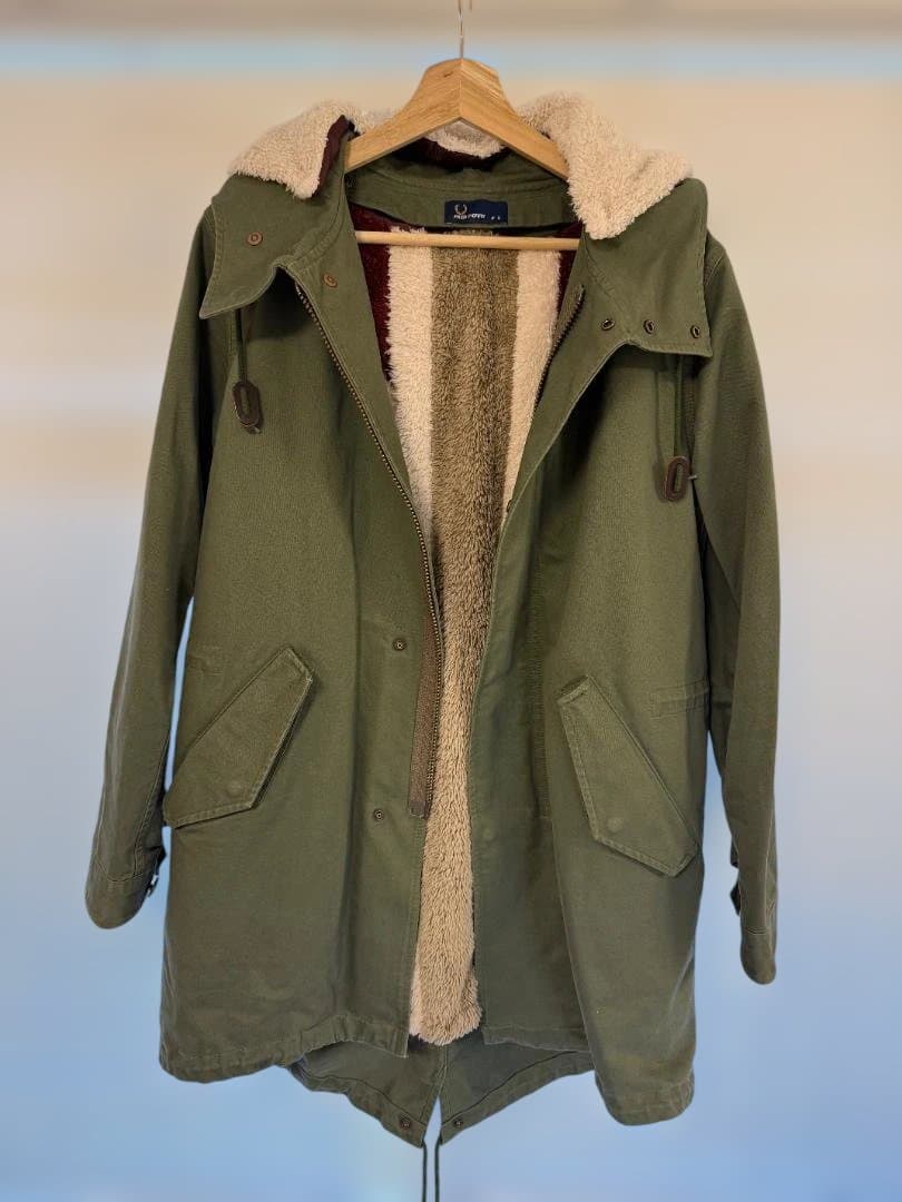 【Yos】フレッドペリー モッズコート ユニオンジャック カーキM