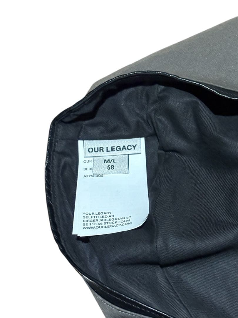 OUR LEGACY レザートリムベレー帽