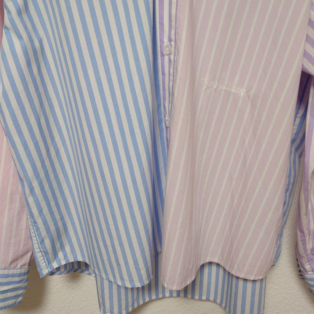 サードマガジン☆クレイジーパターンストライプシャツ