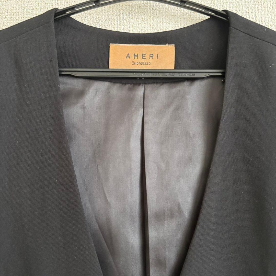 Ameri アメリ ベスト付き 花柄ロングワンピース