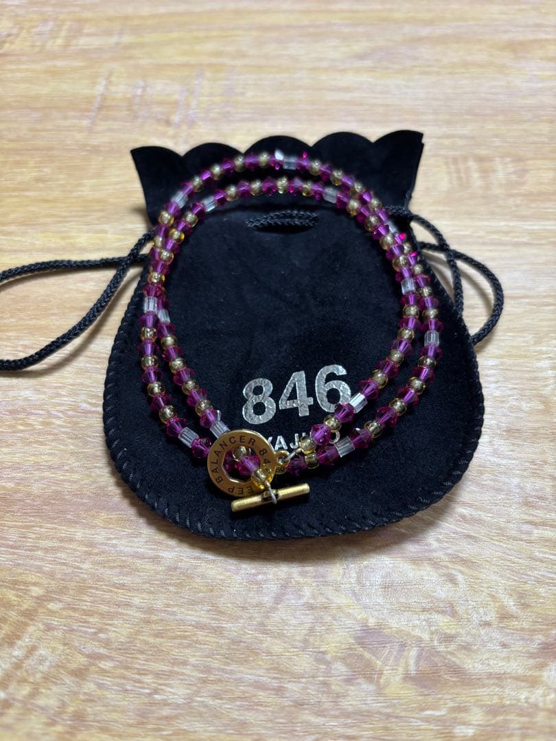 ヤジロ 846 4シリーズネックレス　ピンク