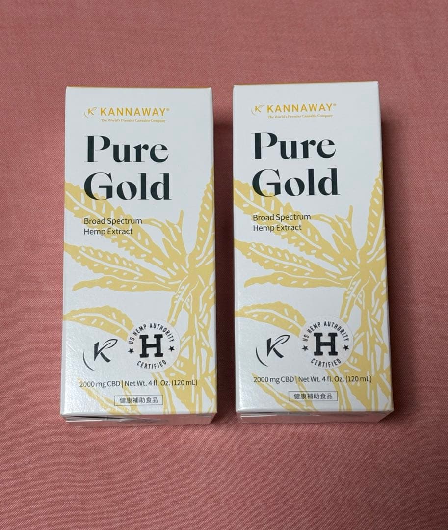 ⭐️kannaway⭐️ピュアゴールド2000mg 2本セット12月購入分