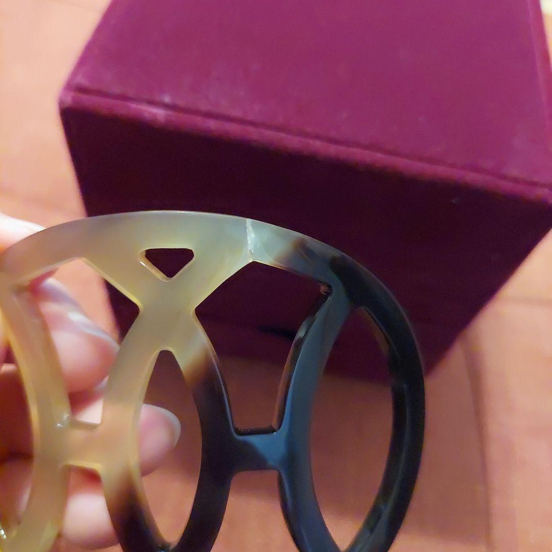 修理傷跡ありHERMESヘアアクセサリーバッファローホーンの鼈甲簪