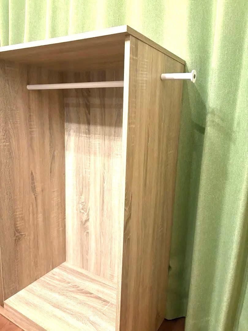 【幅120㎝】ハンガーラック 引き出し おしゃれ チェスト　木目調 LOWYA