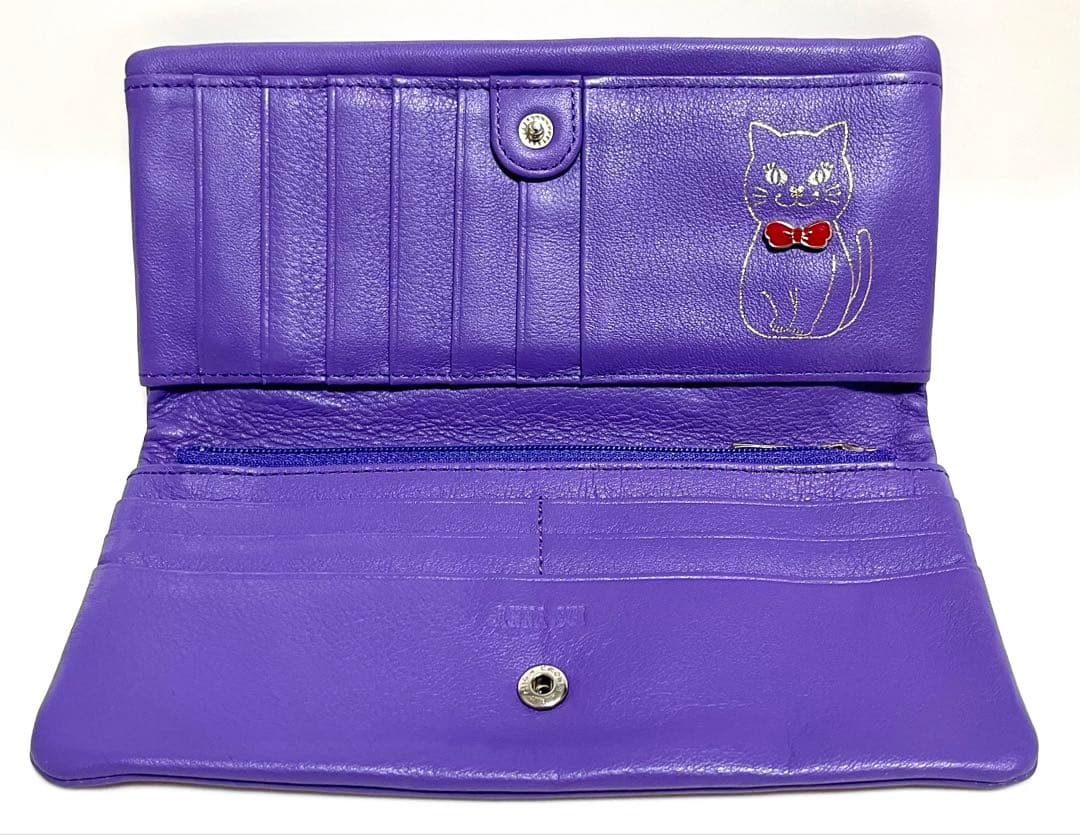 piika様ANNA SUI 財布 ティティ&ピピ がま口 紫 パープル 猫