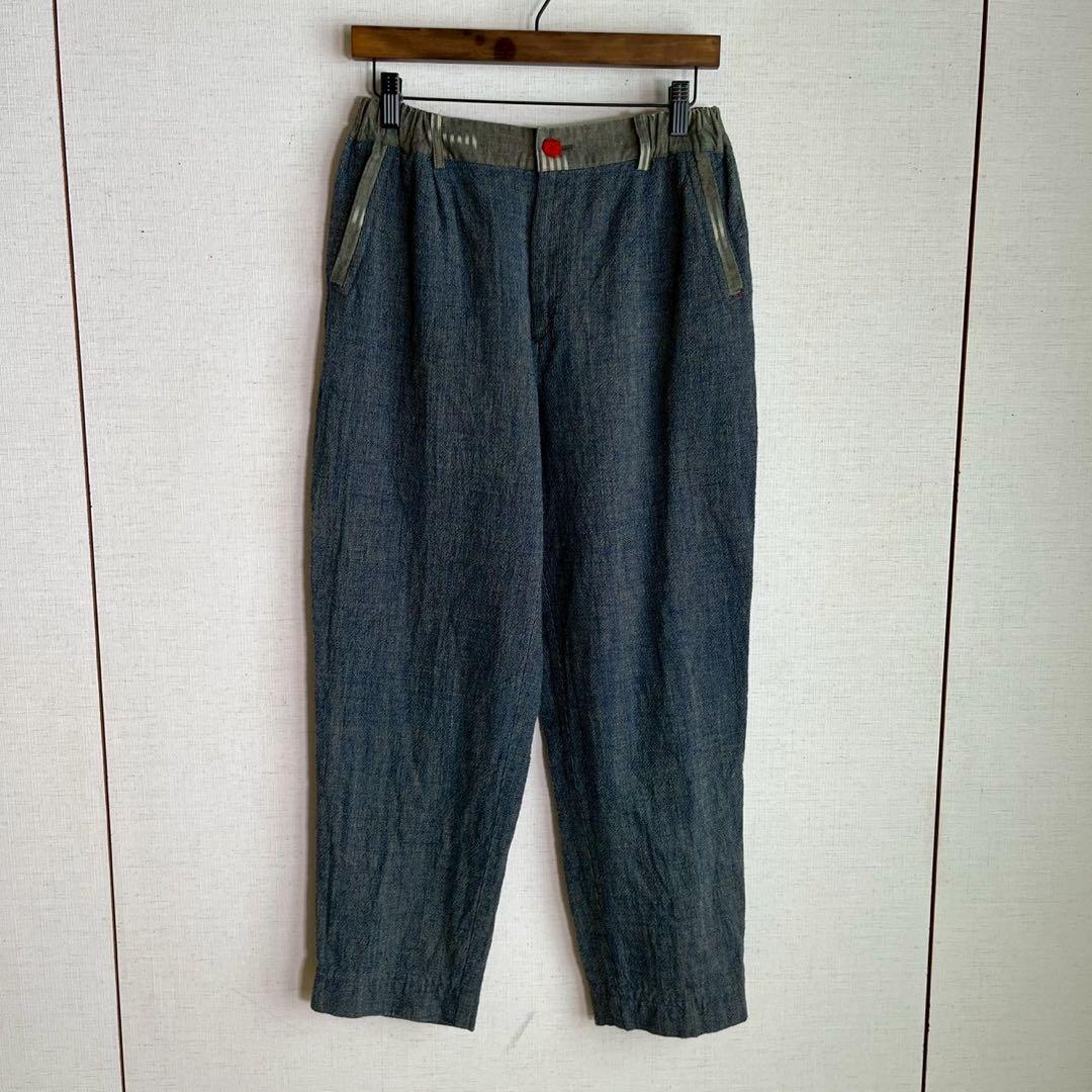 カスリラ　ゆったり カジュアルパンツ　切替　ウエストゴム　テーパード　L～LL