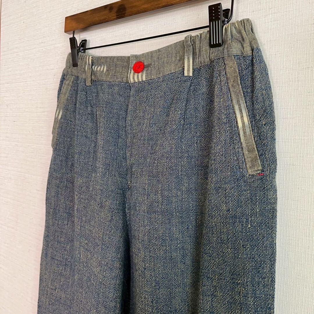 カスリラ　ゆったり カジュアルパンツ　切替　ウエストゴム　テーパード　L～LL