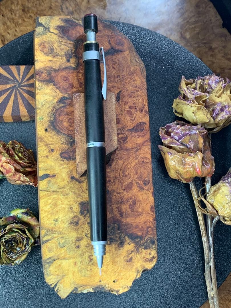 ペペS20ボディー&ヘッド青黒檀無垢0.4mm改 ヘッド支柱ゴールド