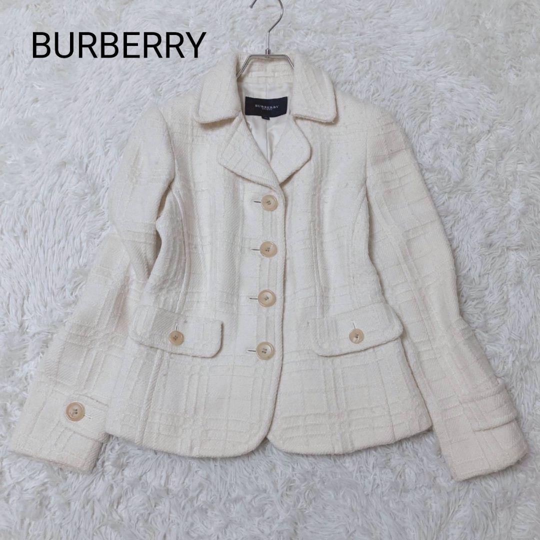 バーバリー ジャケット サイズ38 アイボリー アウター カジュアル フォーマル