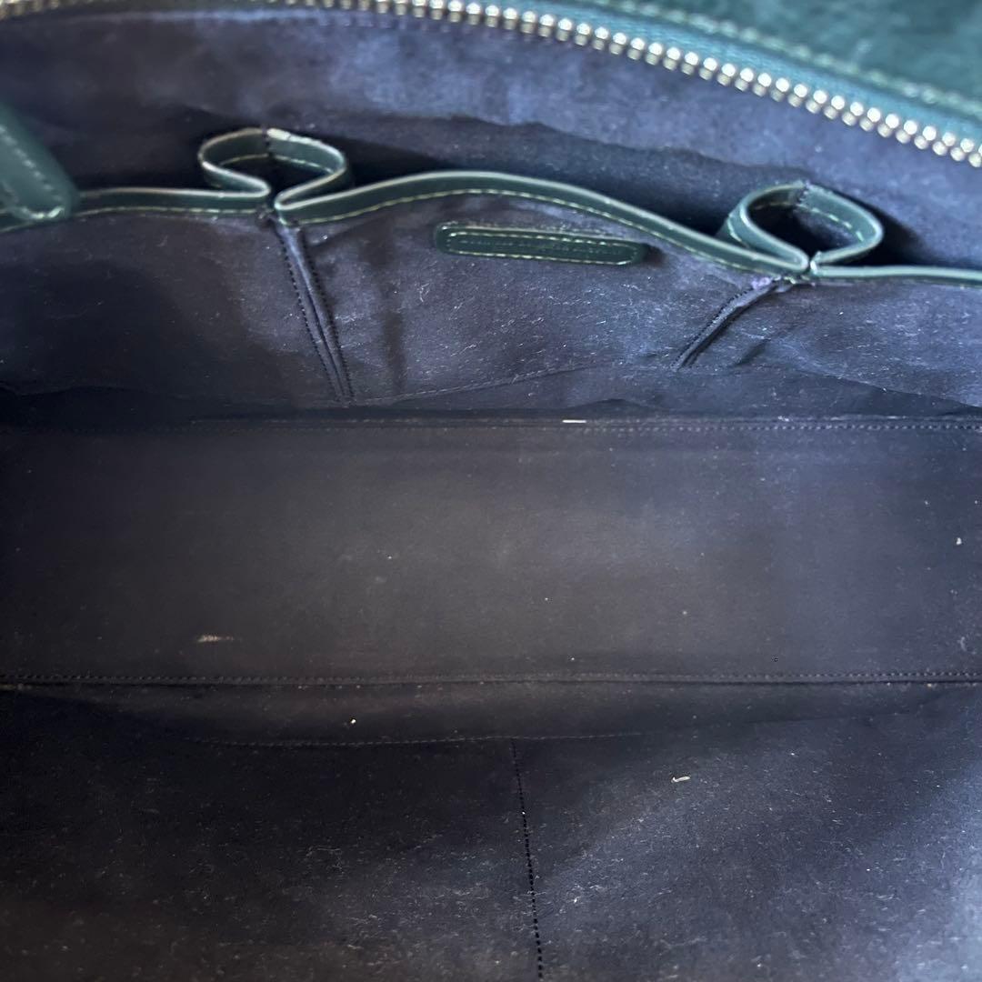 2way ビジネスレザーファクトリー ビジネスバッグ グリーン ショルダーバッグ