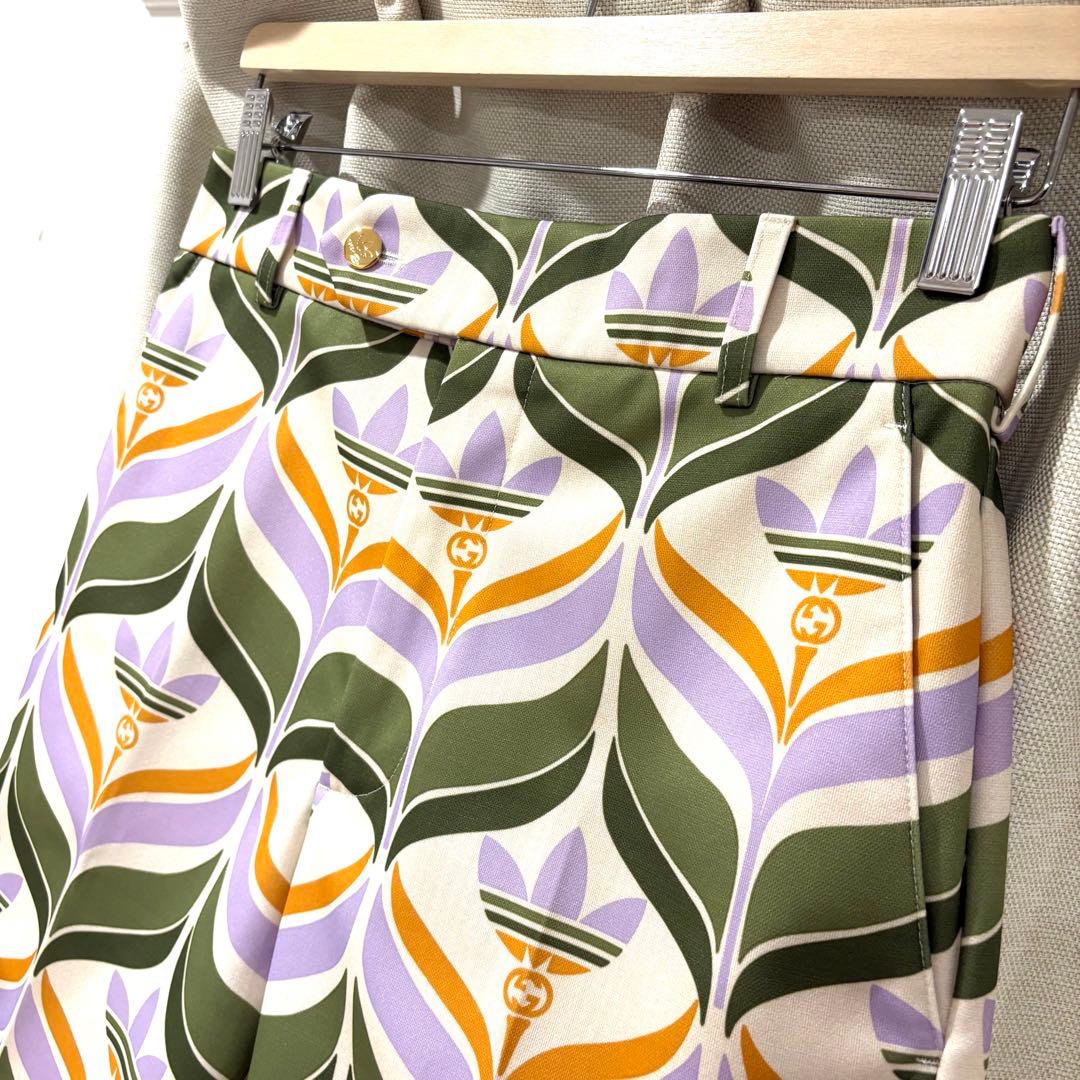 ☆極美品☆GUCCI×Adidas トレフォイルプリントショートパンツ 44