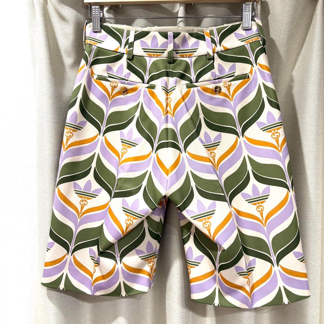 ☆極美品☆GUCCI×Adidas トレフォイルプリントショートパンツ 44