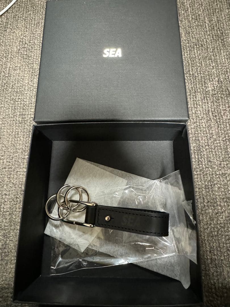 SEA Leather key Ring キーリング　黒
