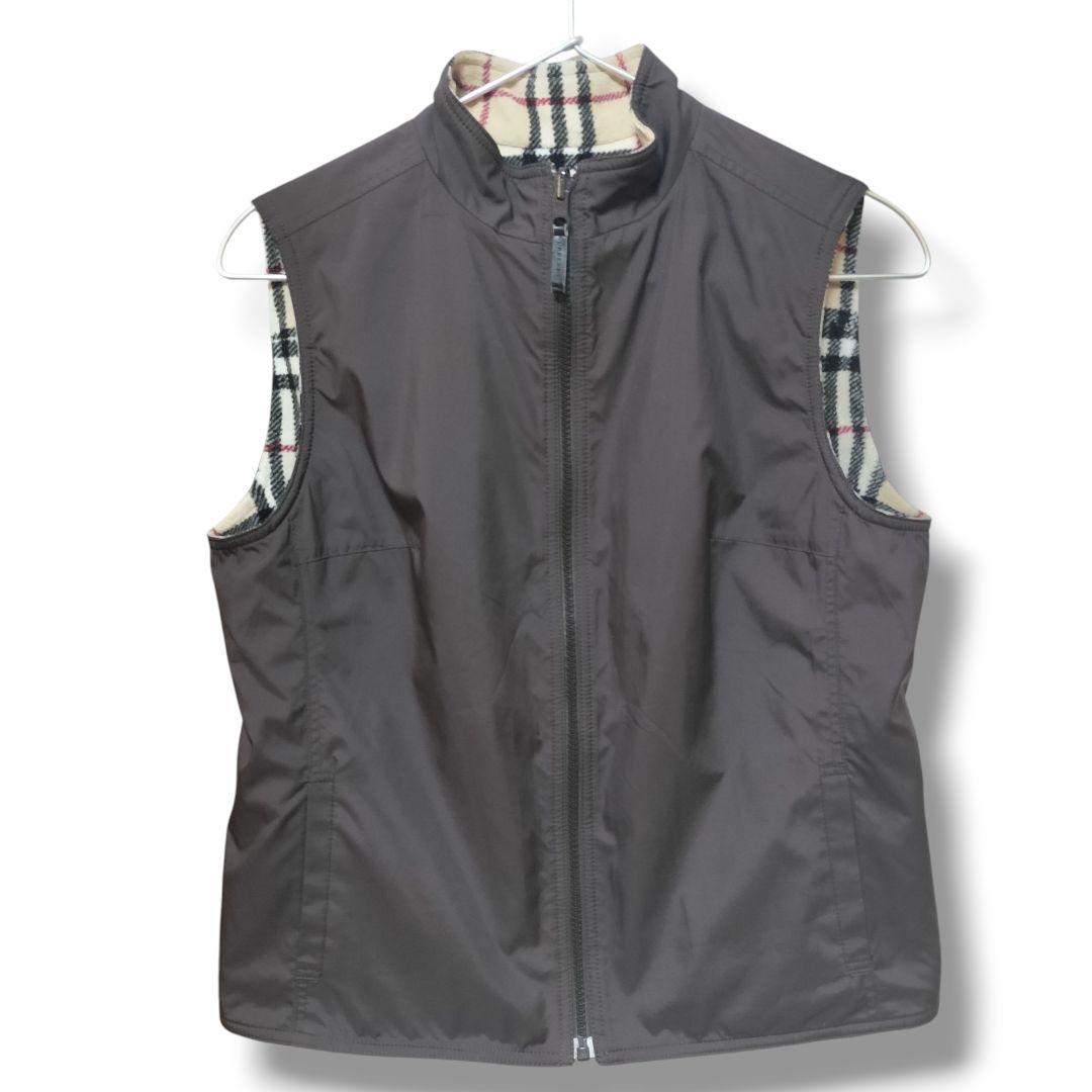 【BURBERRY LONDON】リバーシブルベスト　ノバチェック柄　38