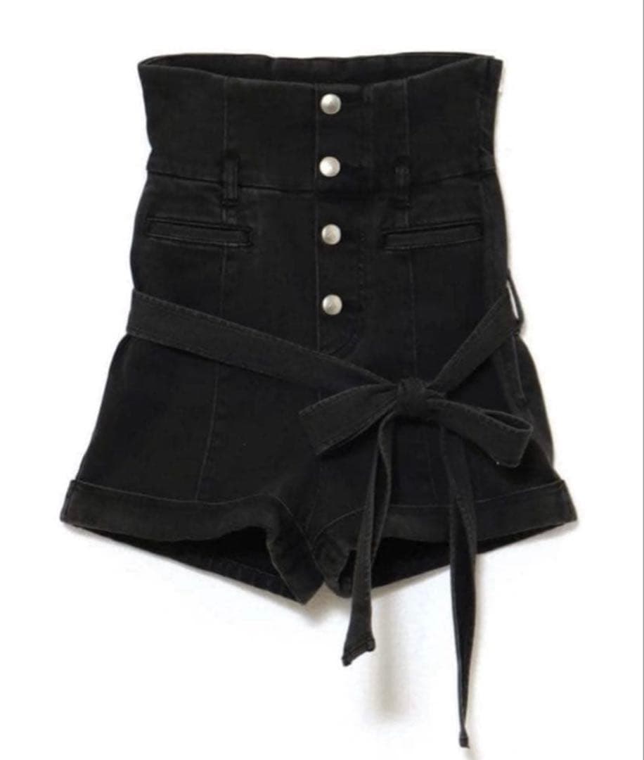 パンツ andmary Highwaist ribbon pants black