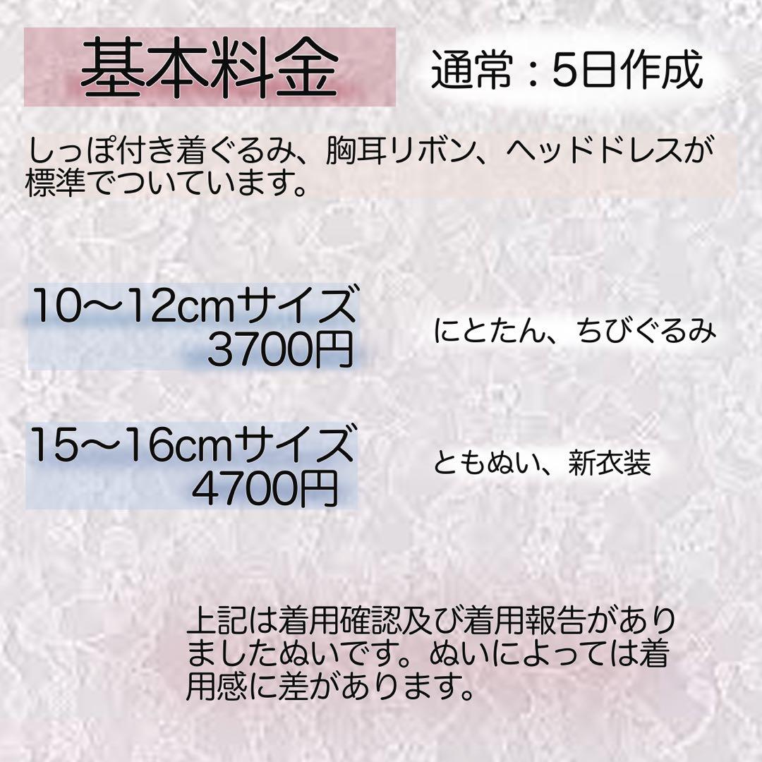 247 なな様 ぬい服 2点 カスタムオーダー 15〜16cm