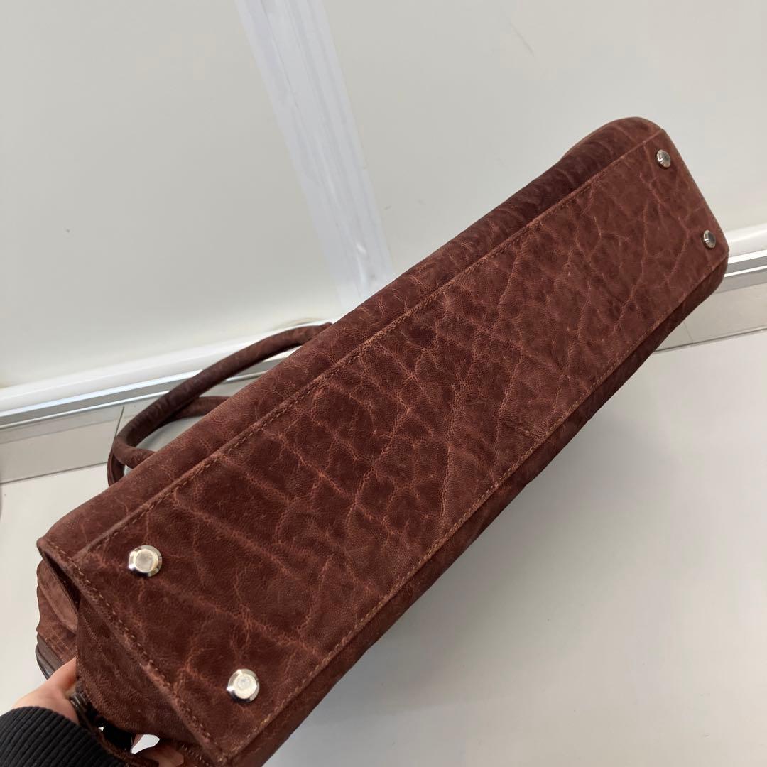 ハンドバッグ ビジネスバッグ ボストンバッグ レザー 象革 エレファント