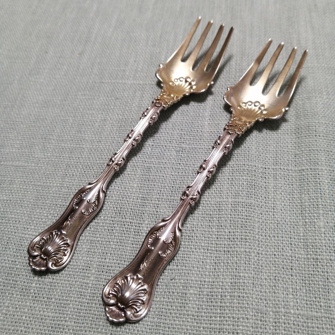 純銀　アンティーク　フォーク2本