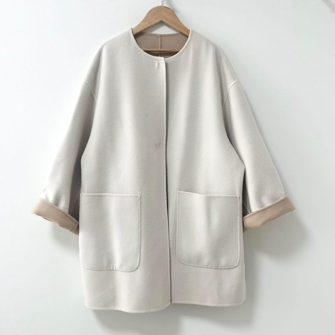 美品✨UNITED ARROWS バイカラー リバー ミドルコート　38