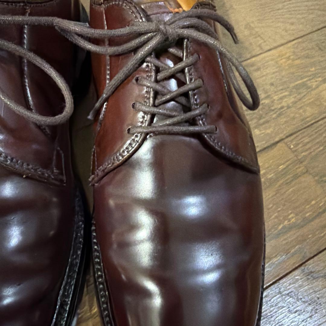 Alden プレーントゥ 990 US6.5 D コードバン　バーガンディ
