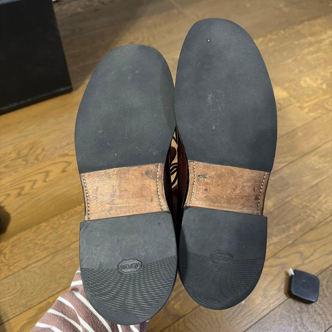 Alden プレーントゥ 990 US6.5 D コードバン　バーガンディ