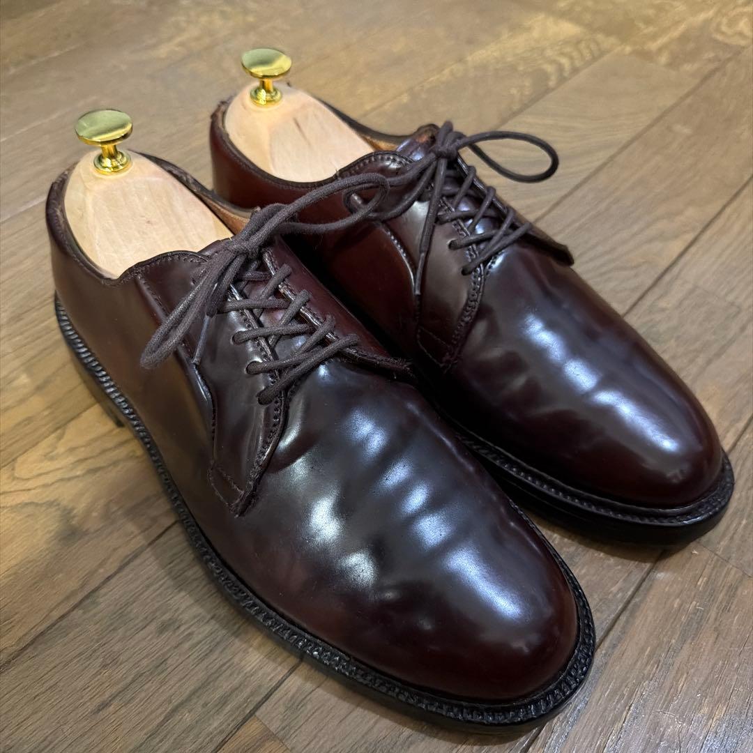 Alden プレーントゥ 990 US6.5 D コードバン　バーガンディ