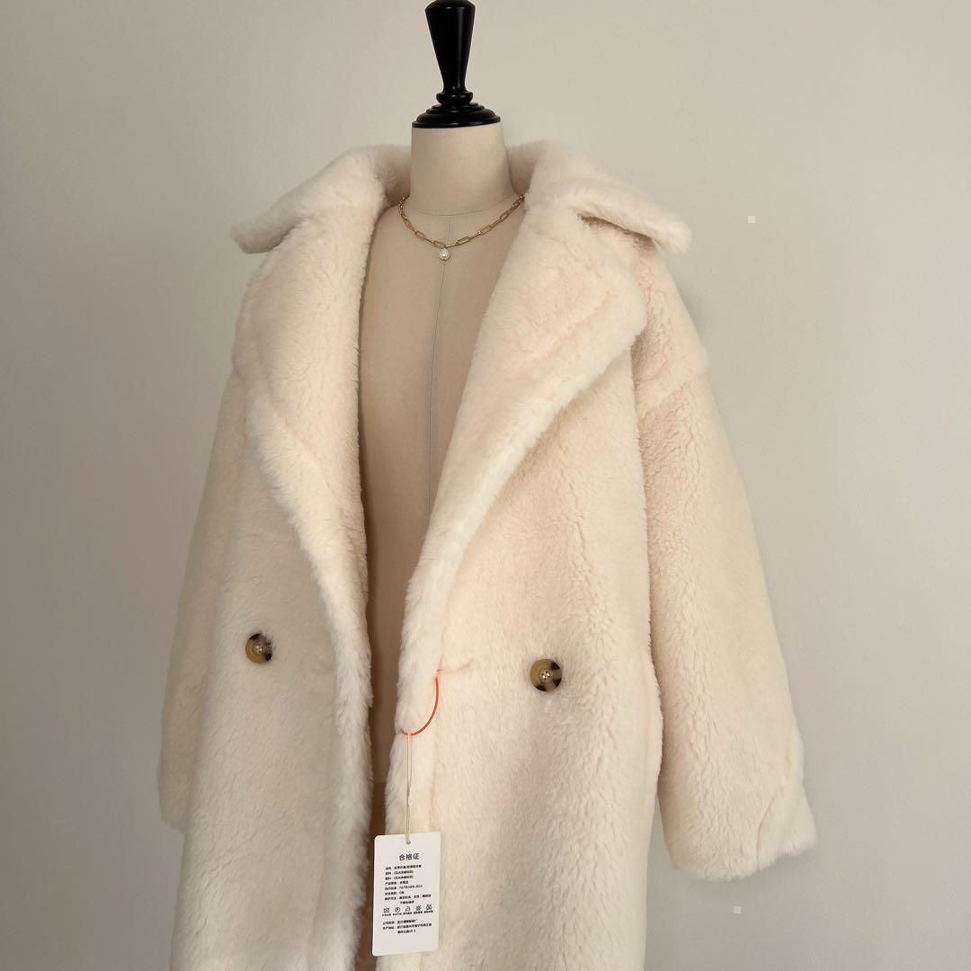 新品未使用 ベアロングコート テディコート ホワイト アウター