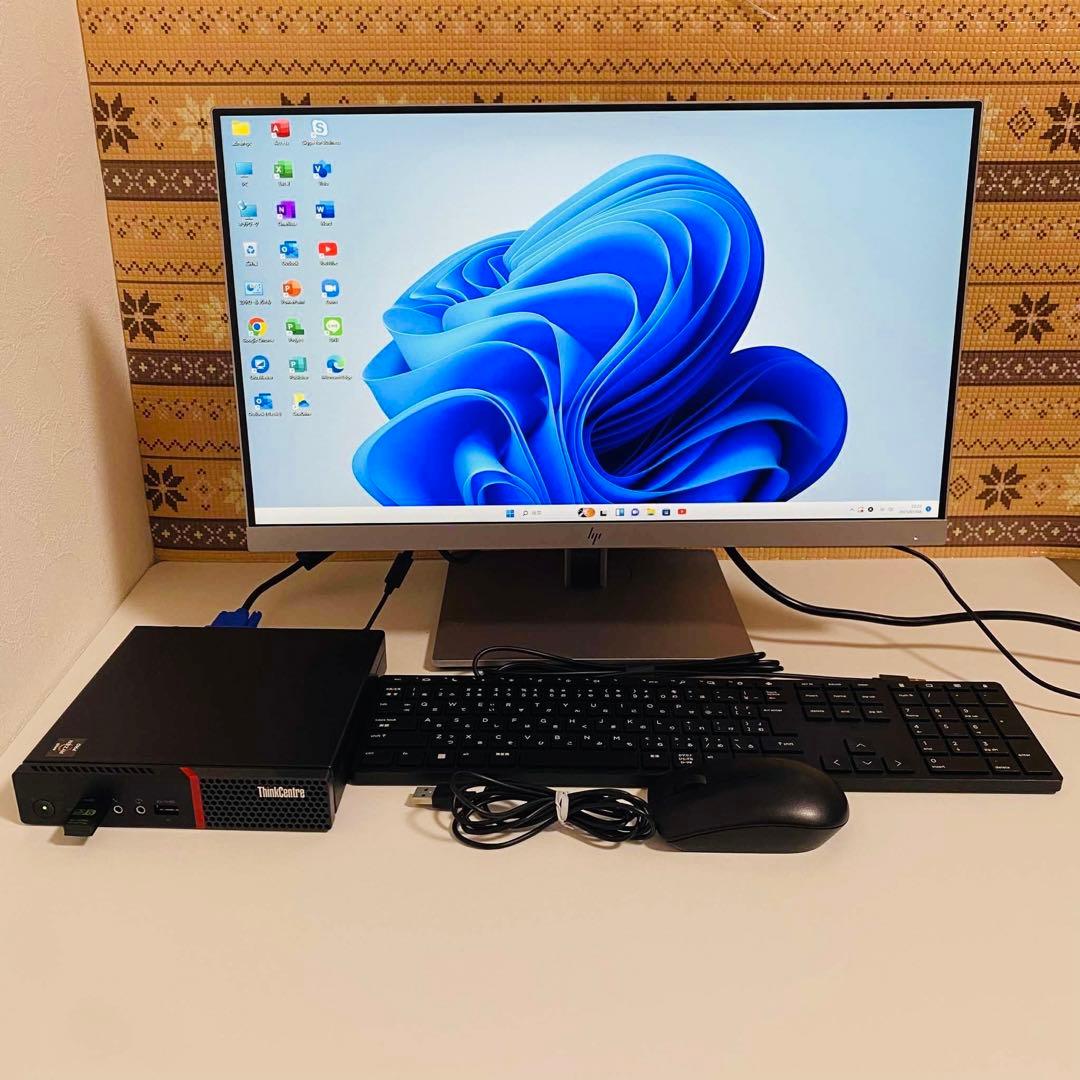 Y694 LENOVOデスクトップSSDサクサク動くWindows11オフィス付