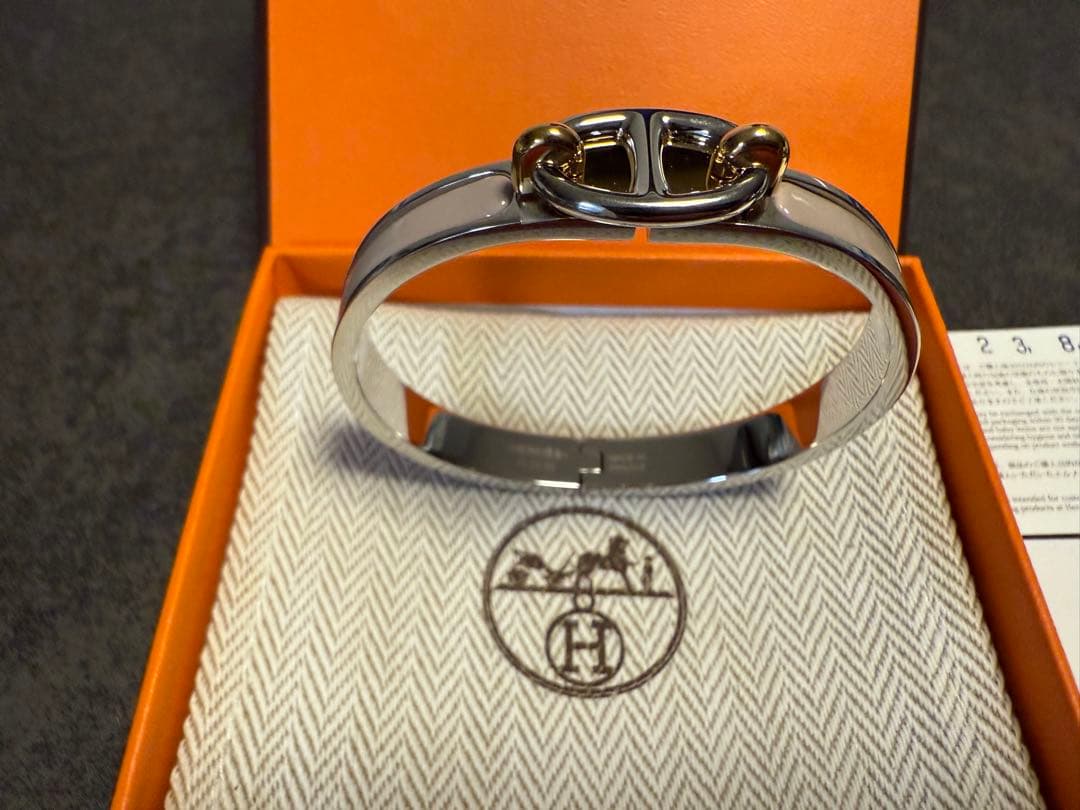 エルメス　ブレスレット 《ミニ・クリック/シェーヌ・ダンクル》　グレージュ