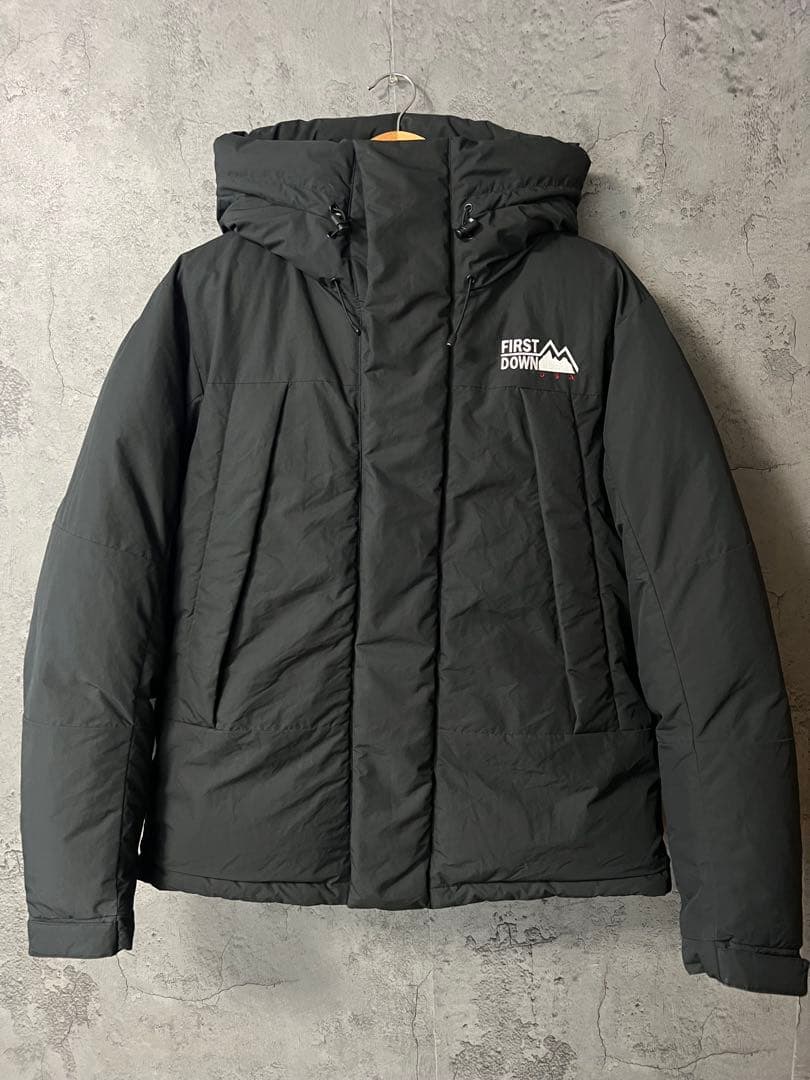 FIRST DOWN ダウンジャケット ブラック L フード付き