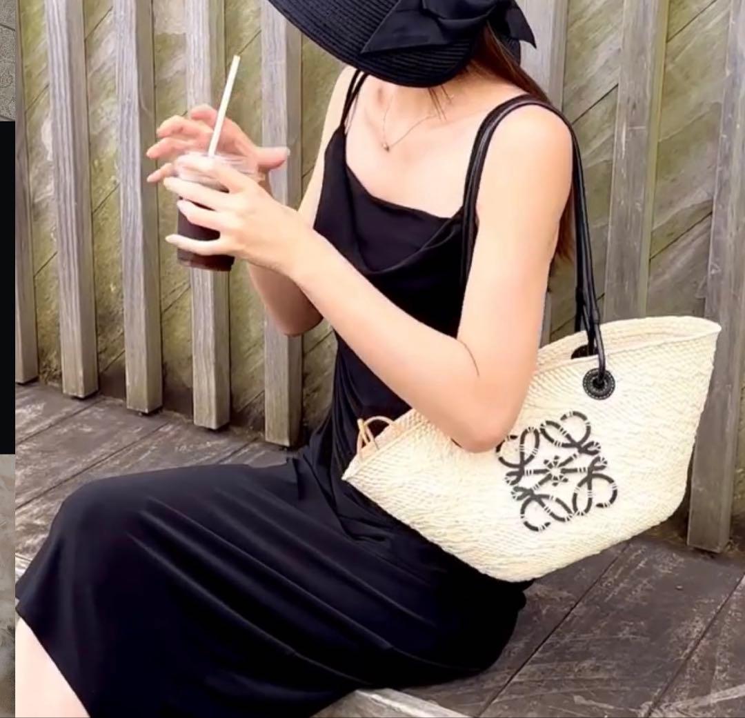 【美品】正規品 LOEWE アナグラム カゴバッグ スモール