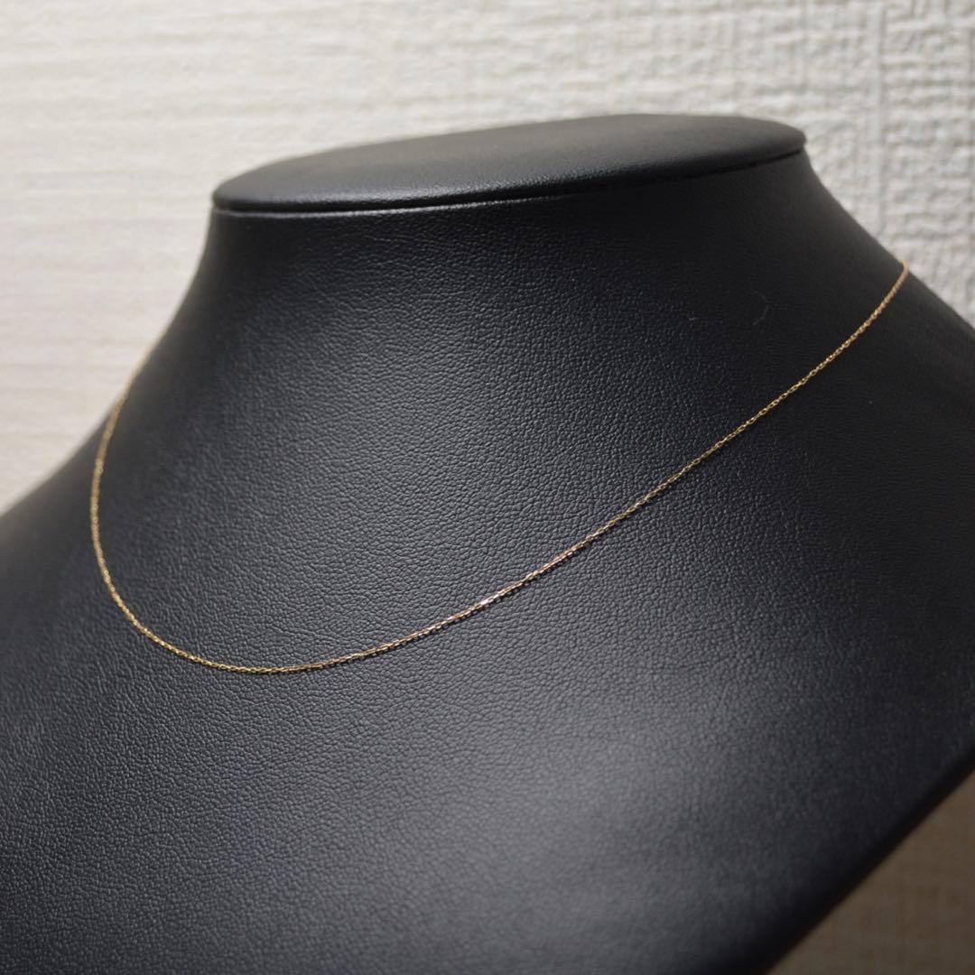 【新品】K18刻印入り 角あずきチェーン ネックレス