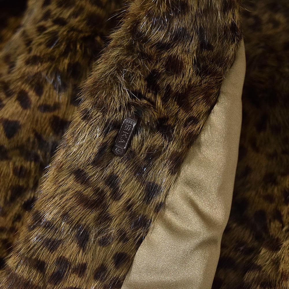 エンバ EMBA シェアード ウィーゼル ファー 毛皮コート ヒョウ柄 ミンク