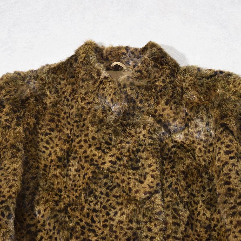 エンバ EMBA シェアード ウィーゼル ファー 毛皮コート ヒョウ柄 ミンク