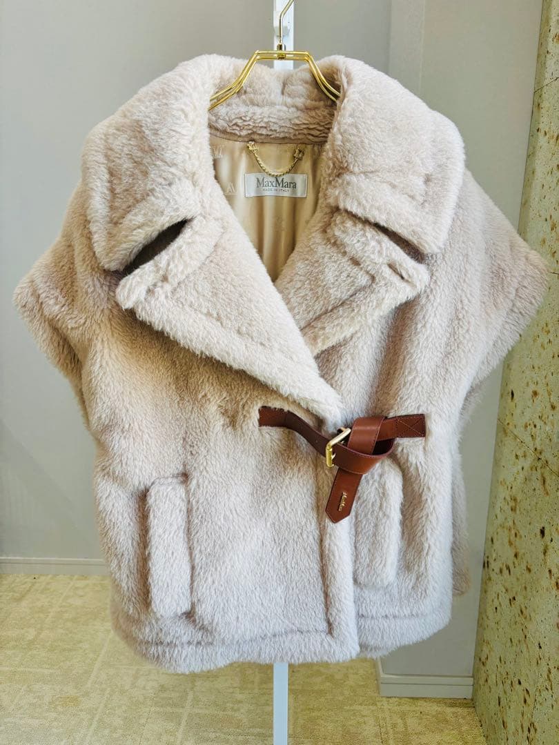 MaxMara NEWABAVO テディベア ケープSM